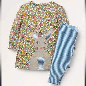 Baby Boden Big Bunny Appliqué Dress Set